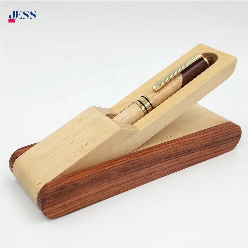 Custom Engraved Logo Luxury Wooden Pen with Box Wooden Pen Case Eco-friendly Gift Wooden Pen Set