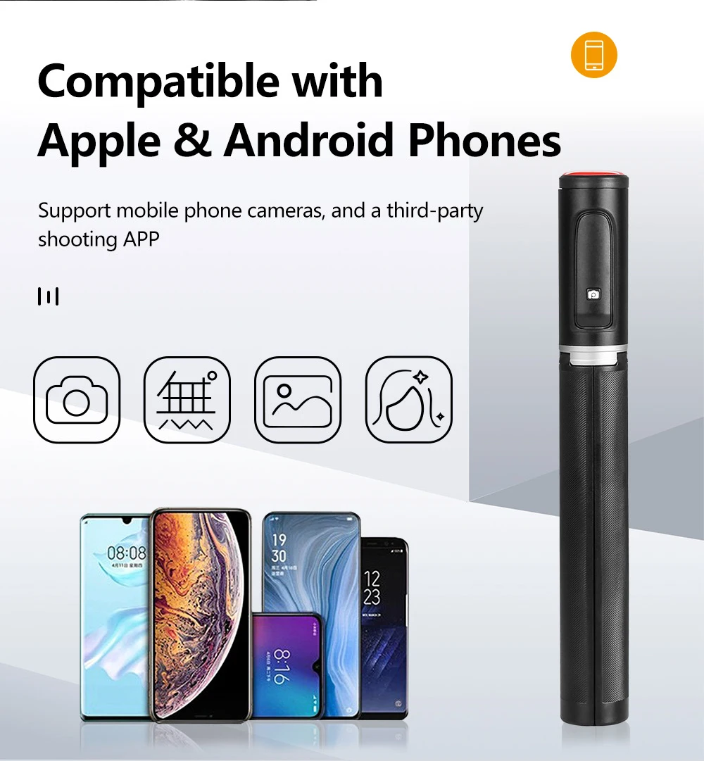 New Arrival Fashion Selfie Stick Flexible Retractable Wireless Remote Phone Camera Tripod Portable  Mini Trepied Tripod Stativ