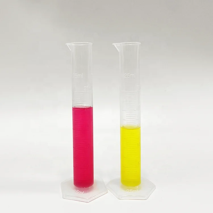 Cheap price PP plastic measuring cylinder 5ml 50ml with stand plastic