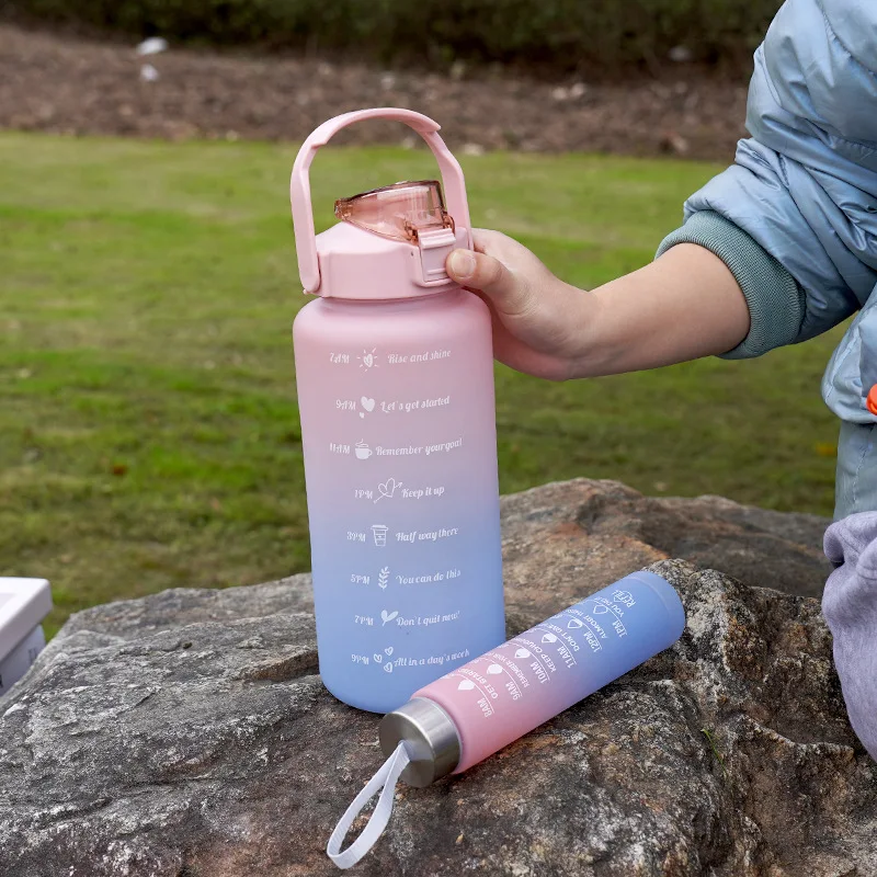 wholesale assorted colored tritan plastic water bottle gallon frosted 3 in 1 drinking water plastic bottle