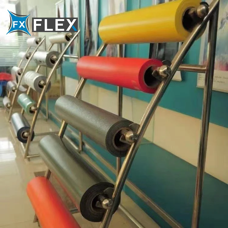 FLFX 650gsm Tarp Rolls PVC Tarpaulin Per Meter Price PVC Knife Coated Tarpaulin