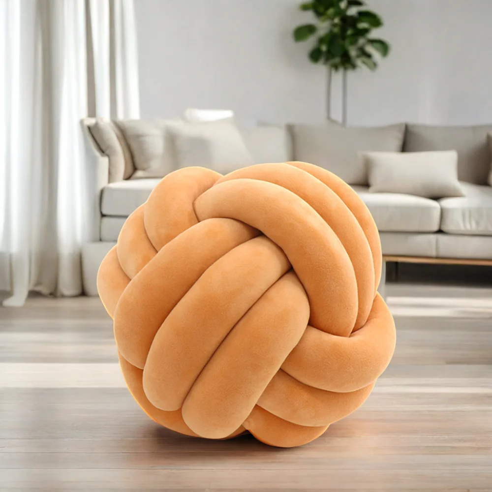 Высокое качество, Лидер продаж, индивидуальные декоративные подушки с узлом, спандекс, диван, круглая подушка