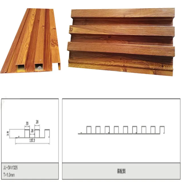 Modern powder coating square tube facade profile aluminum ceiling wall panel for exhibition room