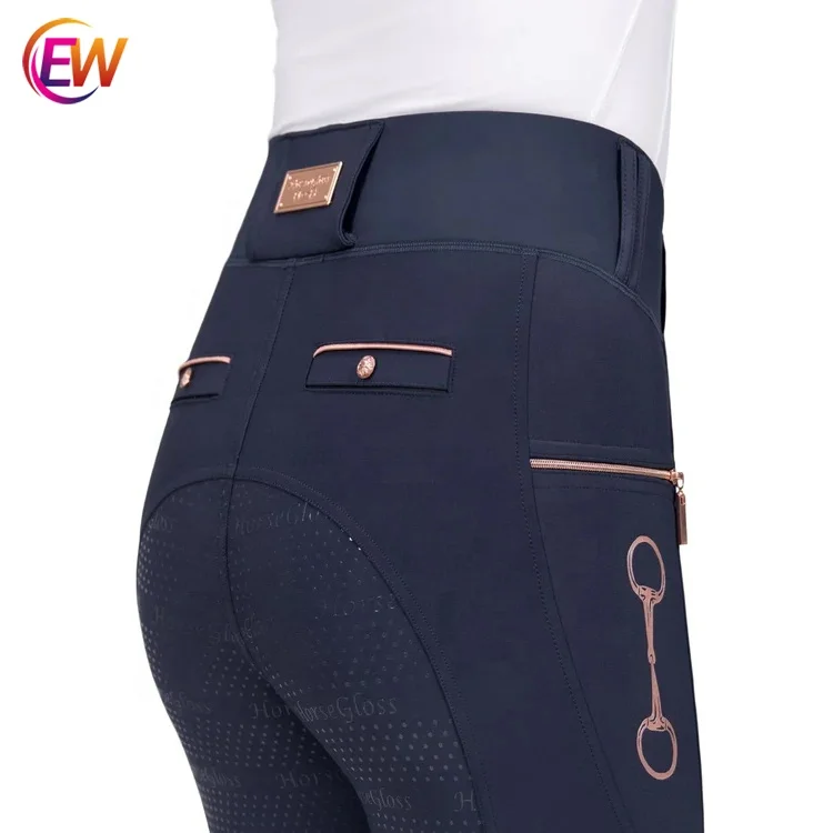 EW Horse Customized New Fashion Full Seat Sticky Grip Silicone Riding  Horse Pants Function Breeches