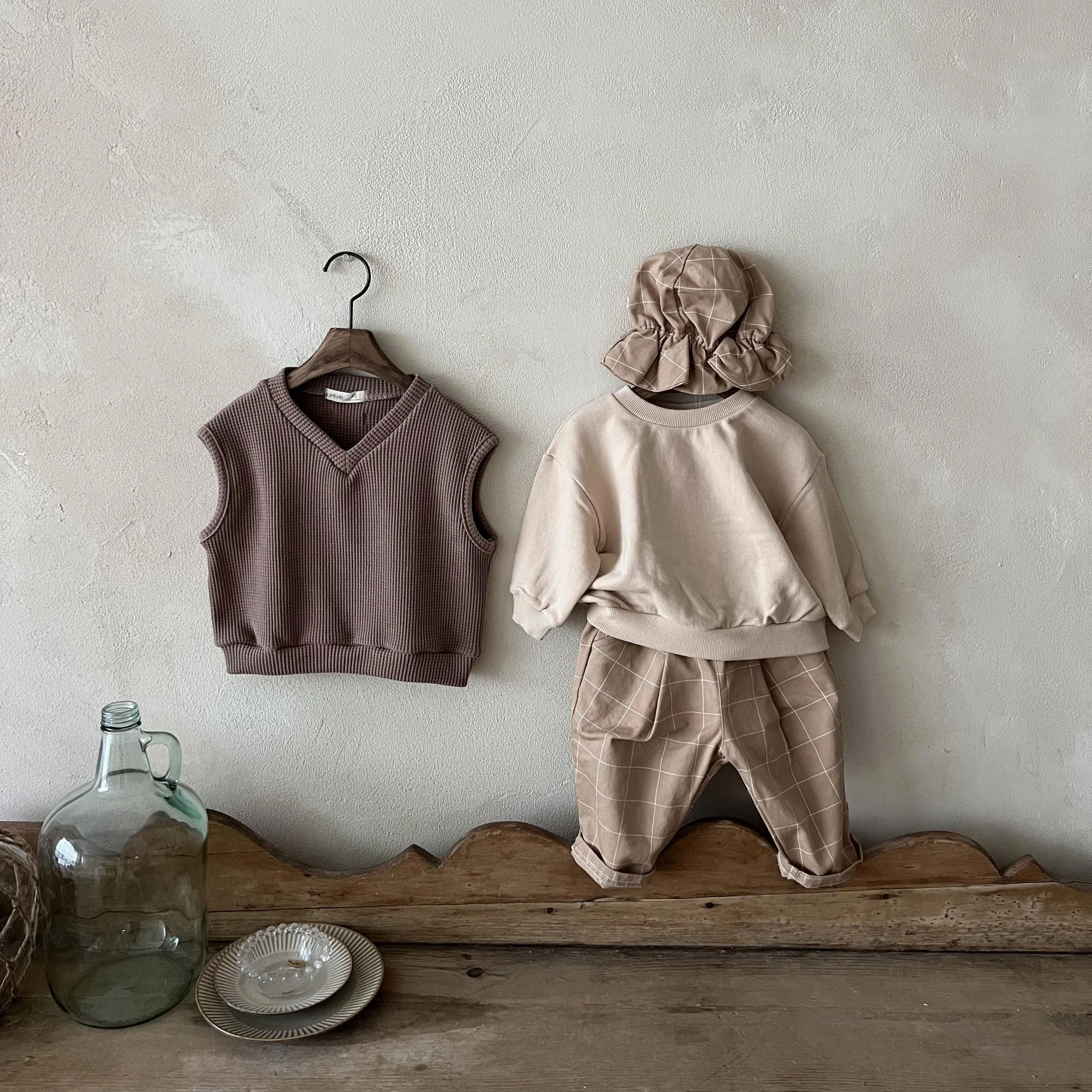 ins winter latest design kids casual sports plain blank sweatshirt toddler baby boy girl custom embroidered logo sweatshirt