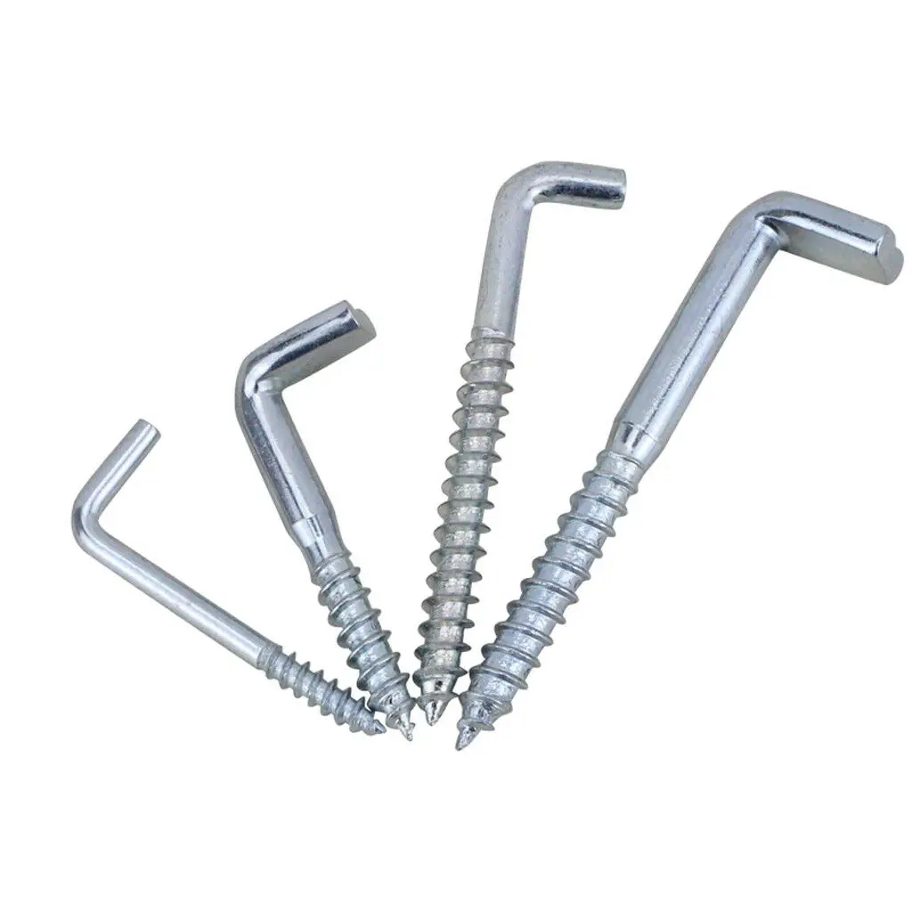 Durable Self-Tapping Stainless Steel Right Angle L-Shape Hook Screw