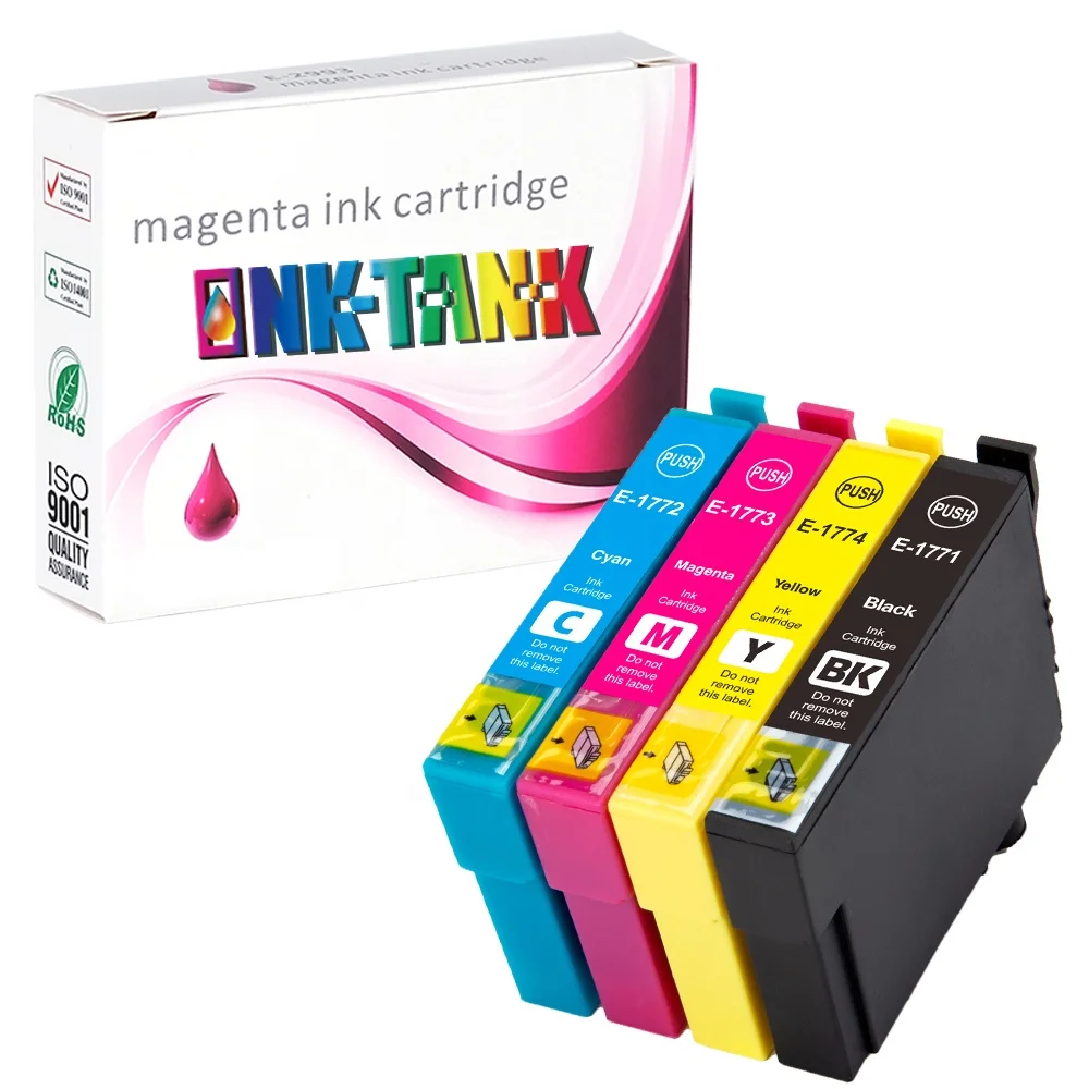 INK-TANK T1771 T1772 T1773 T1774 T03D1 T03C2 Premium Color Compatible InkJet Ink Cartridge for Epson XP-422 Printer