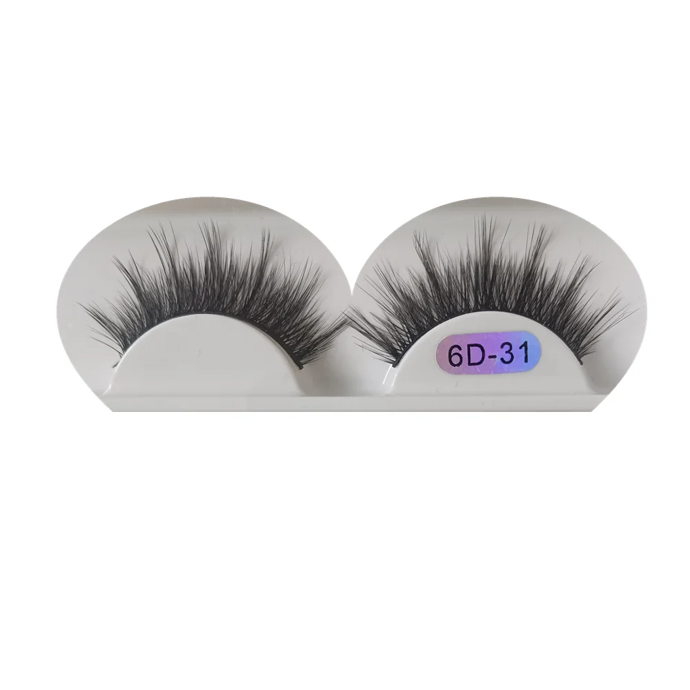 6D28 Double 3D Silk Faux Mink Eye Lashes False Custom Lashes Synthetic Customized Natural Eye Lashes Wholesale