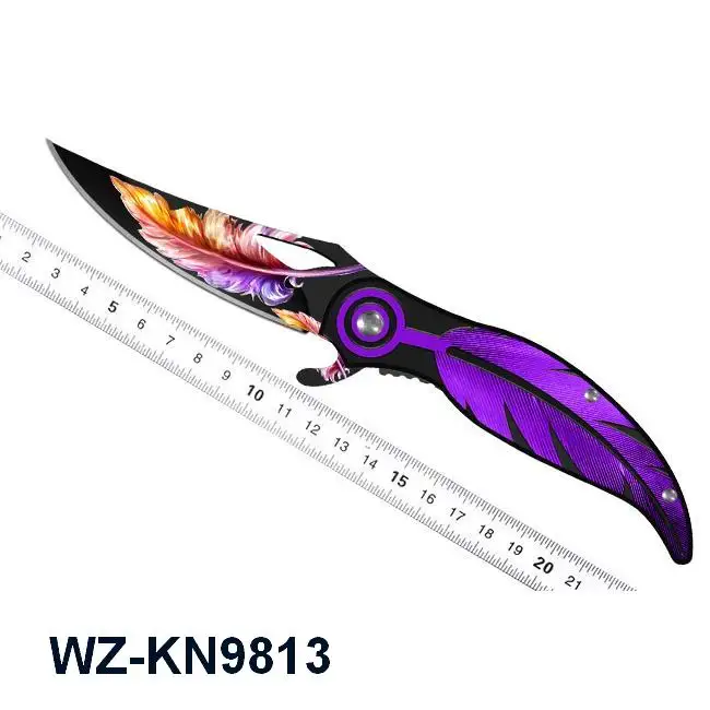 stainless steel material type camping survival utility pocket folding knife sheath