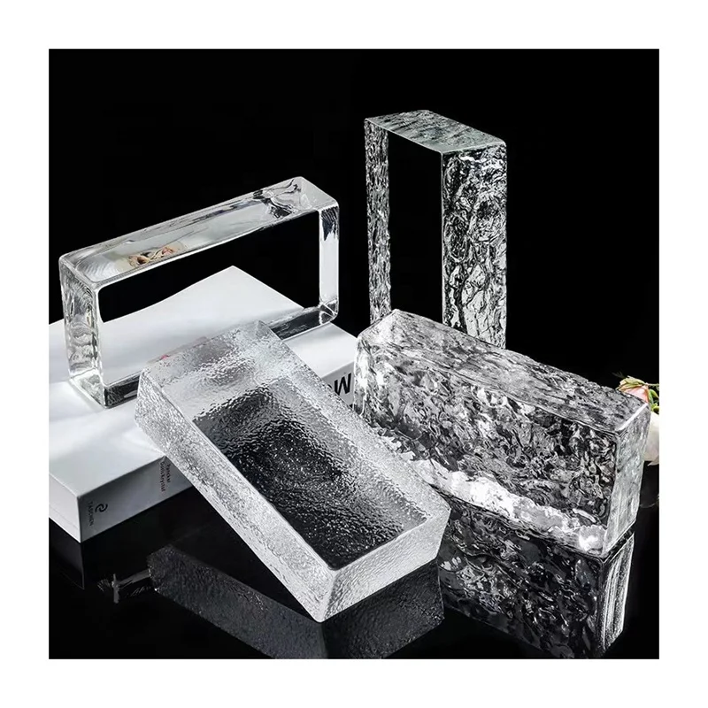 Factory Glass Block 200*100*50mm Clear glass Block glass bricks blocks for wall for hotel living room bathroom partition wall