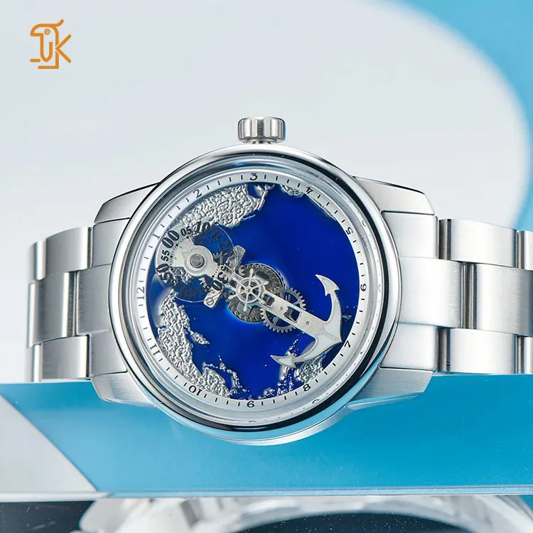 Luxury Luminous Blue Ocean Mechanical Watch Automatic 5 Atm Water Resistant Bracelet Stainless Steel Oem Watch Manufacturer