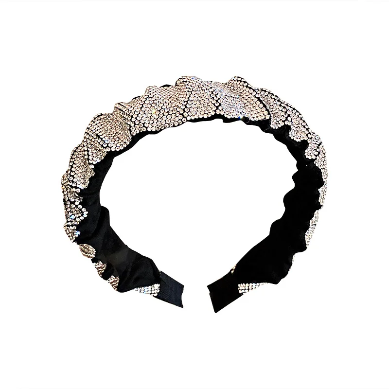 Bling bling crystal metal hair clip headband Baroque retro rhinestones luxury hair bands for women
