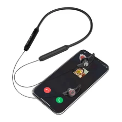 Neckband wireless 5.0 sport Earphone metal magnetic waterproof tws stereo handfree headset