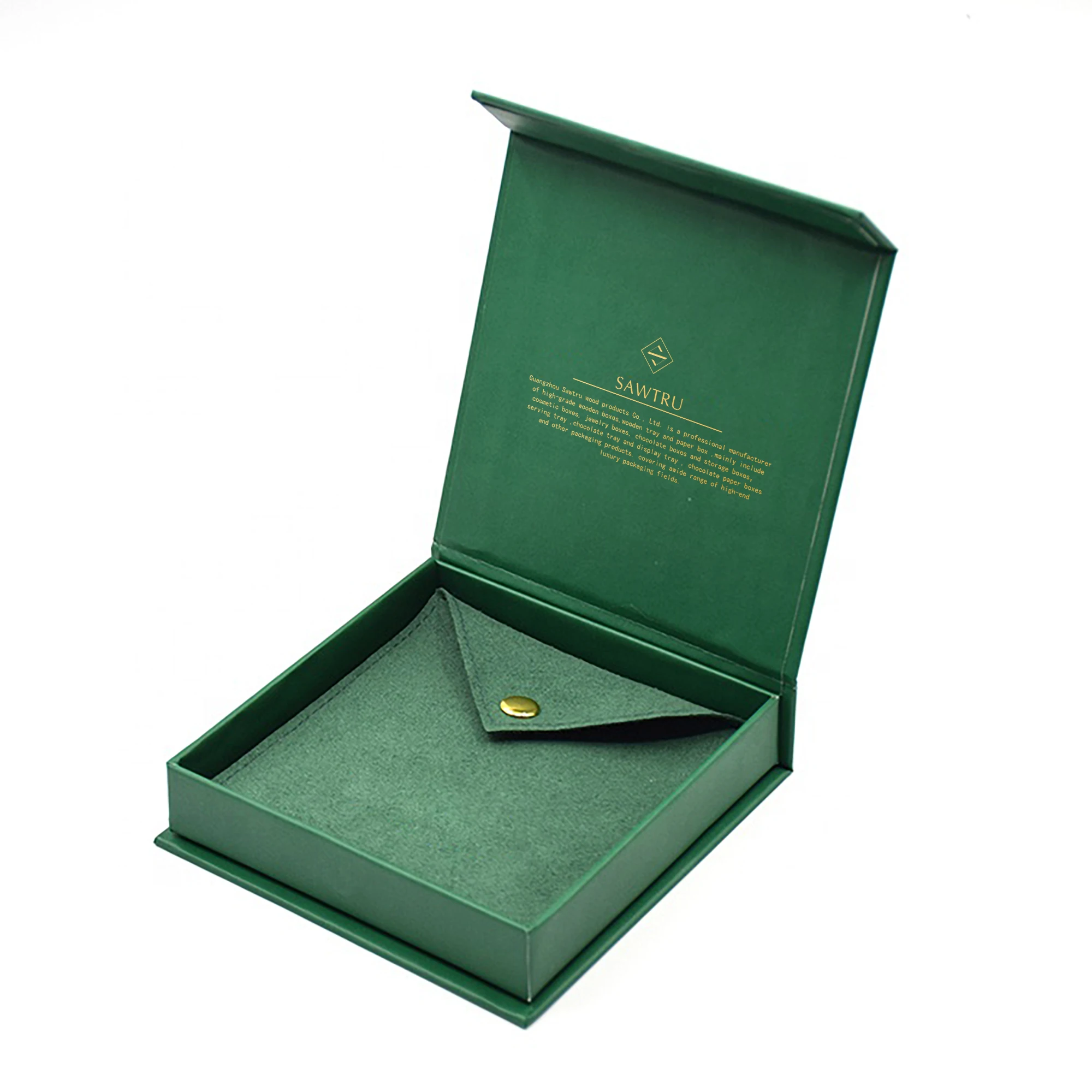 Custom Design Cardboard Flip Ring Earring Packaging Box Paper Magnet Jewelry Box with Logo