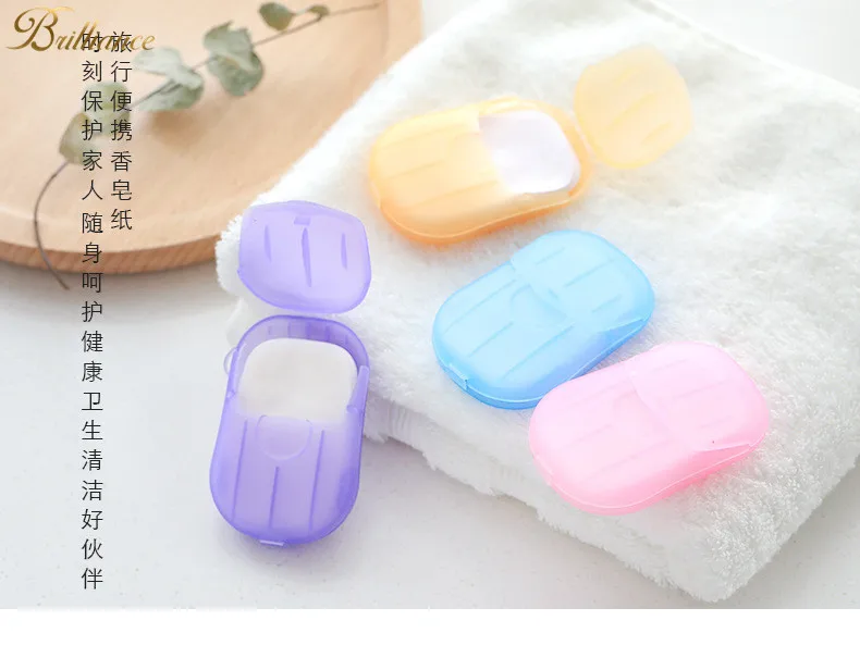 
Travel disposable portable water soluble skin care hand washing strips sheets paper soap 