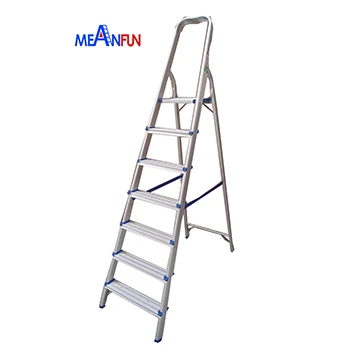 2020 Foldable Big Size Aluminum household ladder for 150kgs loading 6 steps