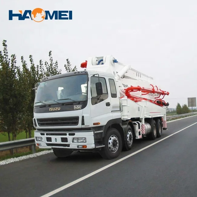 China Top Quality Never Used Mini Concrete Pump Truck in Algeria Remote Control 28m 36m 47m