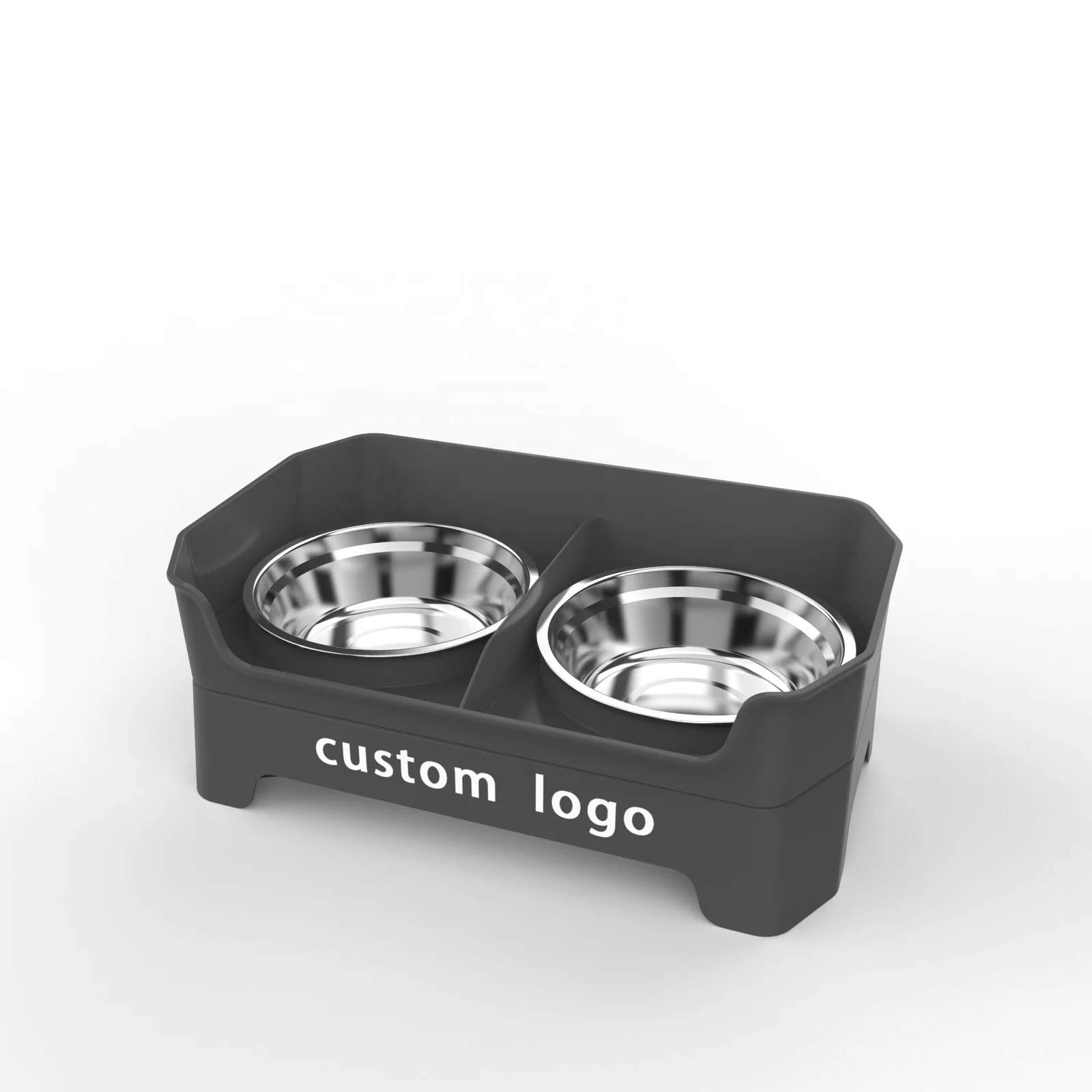 Non slip large portable adjustable dog bowls indoor portable dog feeder drinking cup