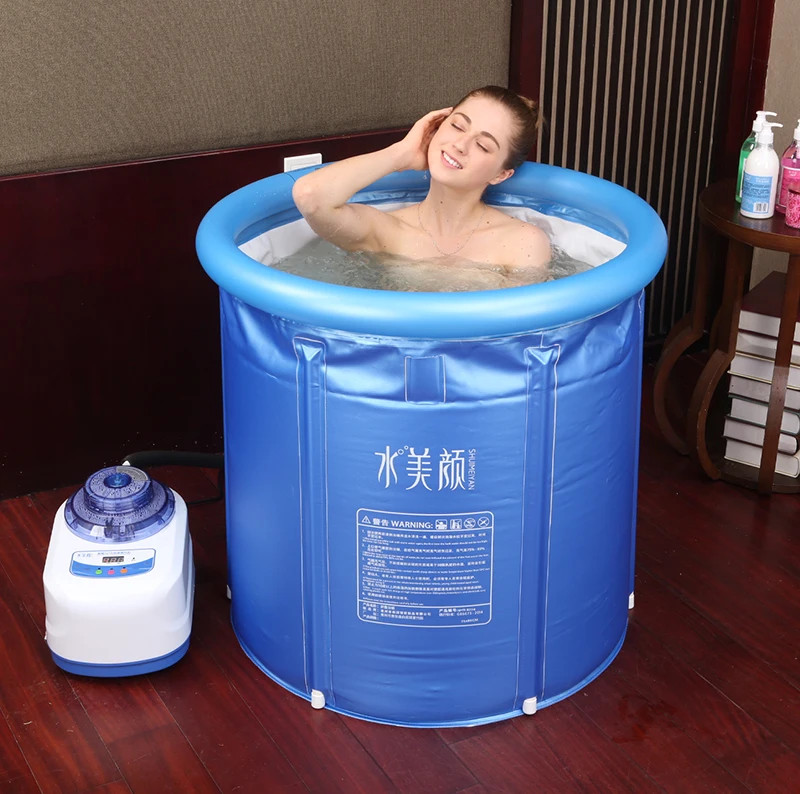 Eco-Friendly PVC Folding Inflatable SPA Bath Barrel PVC Mini Steam Generator