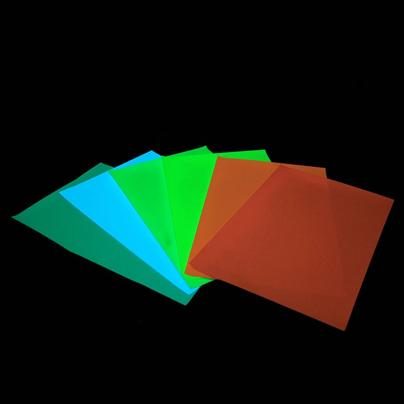 Reflective fluorescent adhesive vinyl / glow in the dark vinyl roll