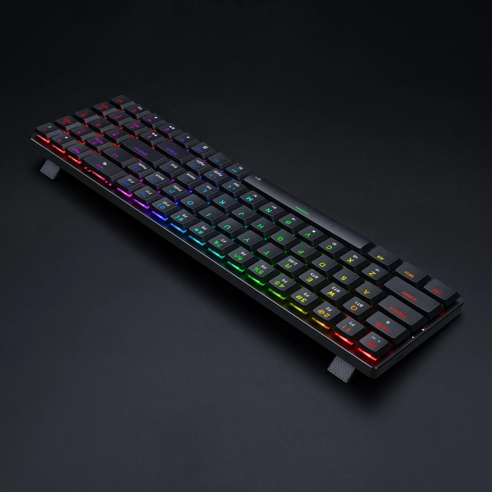 Redragon K626P-KBS Ashe Pro RGB Backlight 78 Keys Tri-Mode Wired Wireless Hot Swap Gaming Mechanical Keyboard