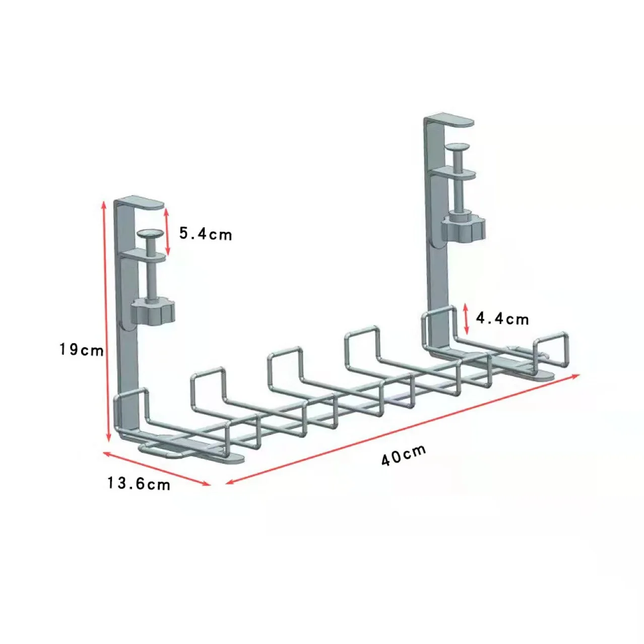 No Drill Under Desk Cable Management Tray ,Under Desk Cable Organizer . Desk Cable Tray for Office and Home