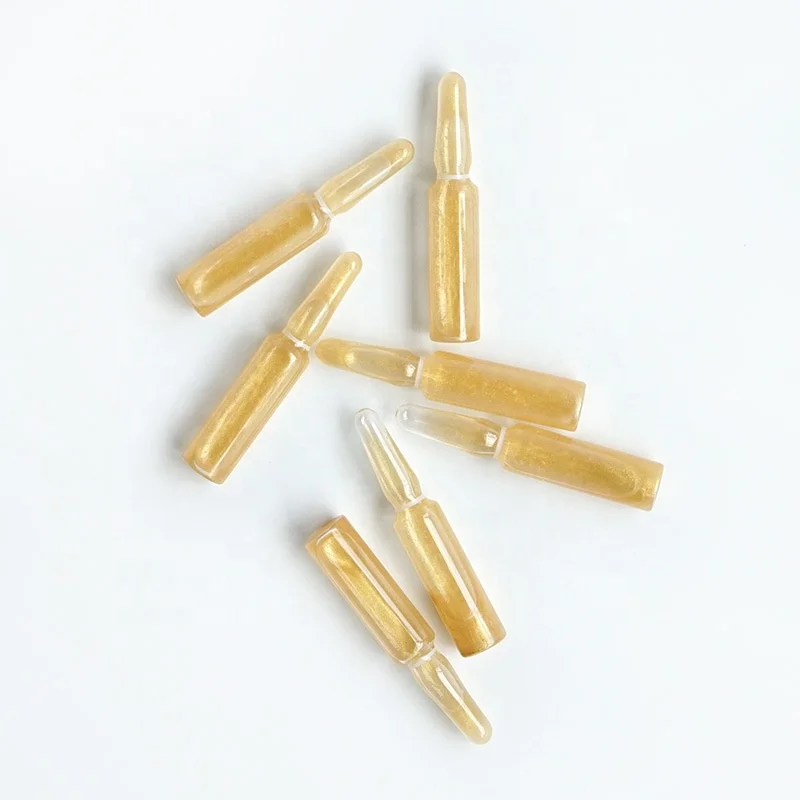 24k Gold Serum Golden Ampoule Face Oil Anti Aging Wrinkle Remover Moisturizing Disposable Essential Oil Own LOGO