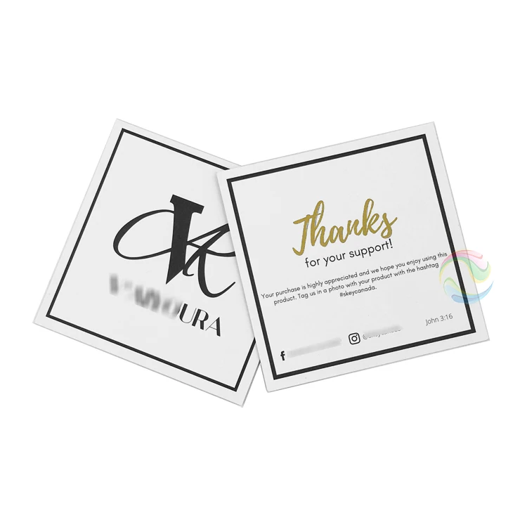 Wholesale Custom Paper Black Business Thank You Gift Cards