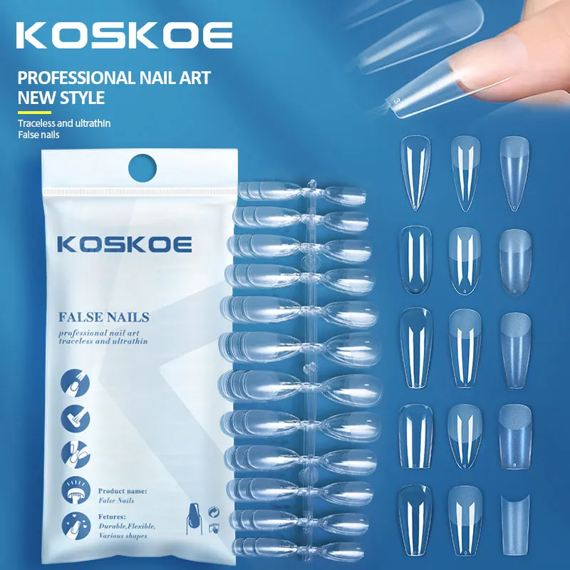 KS koskoe 120 шт./пакет полное покрытие нажмите на накладные ногти гроб искусственные с дизайном для ногтей Аксессуары инструментов