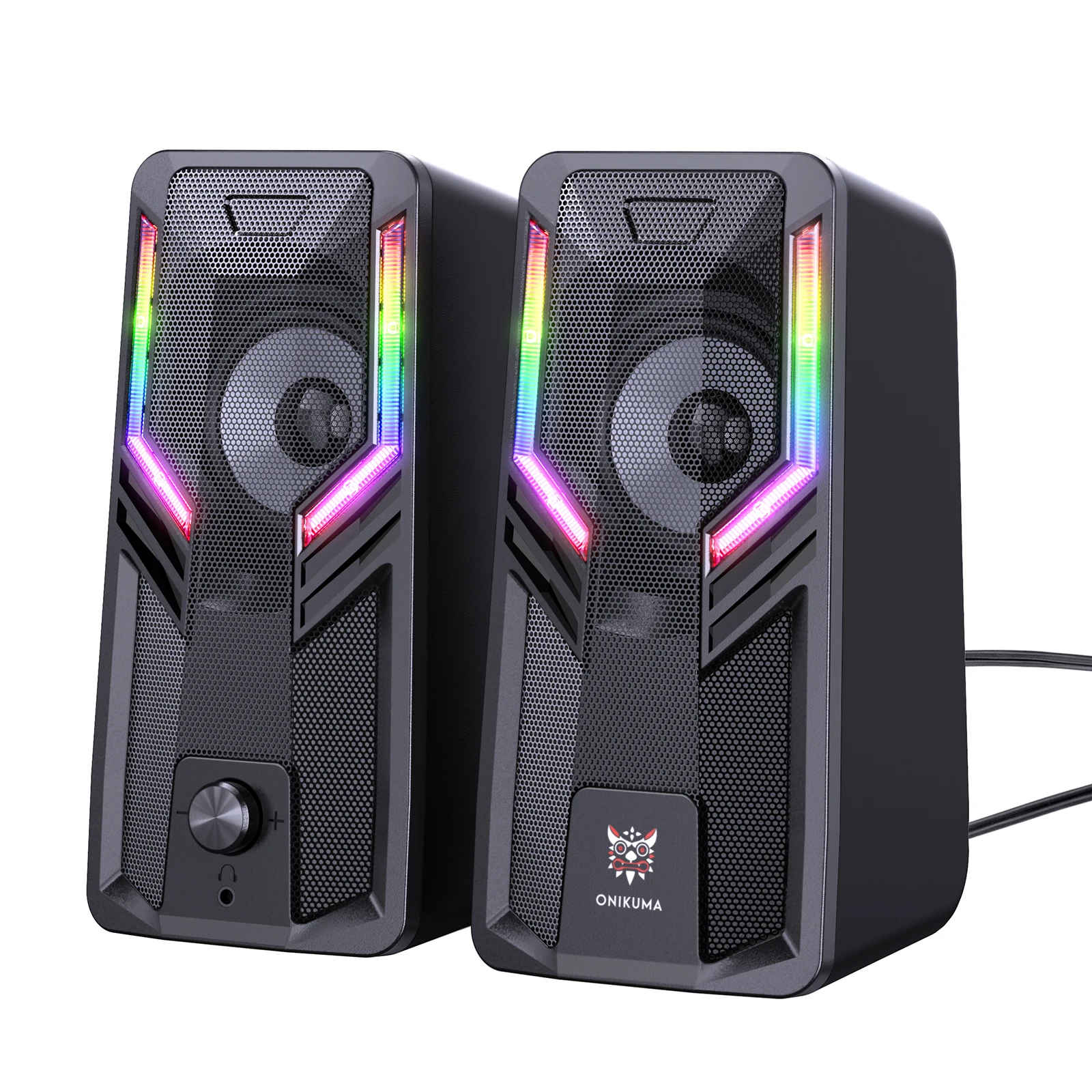 Computer Game Speakers Wired USB Computer Soundbar LED Colorful Multimedia Speakers 3D Stereo Sound PC Desktop Laptop Smartphone