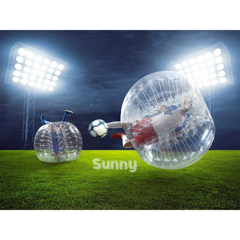 Hot Selling Adult TPU / PVC Body Zorb Bumper Ball Suit Inflatable Bubble Football Soccer Ball With Colored Dots