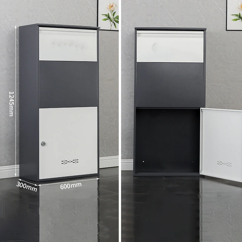 outdoor mailbox Custom Parcel Drop Box Express Package Delivery Box Container Outdoor metal Through Door Drop Box