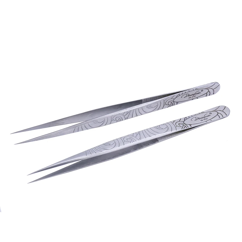 pro mega volume luxury eyelash extension stainless steel tweezers custom  private packaging