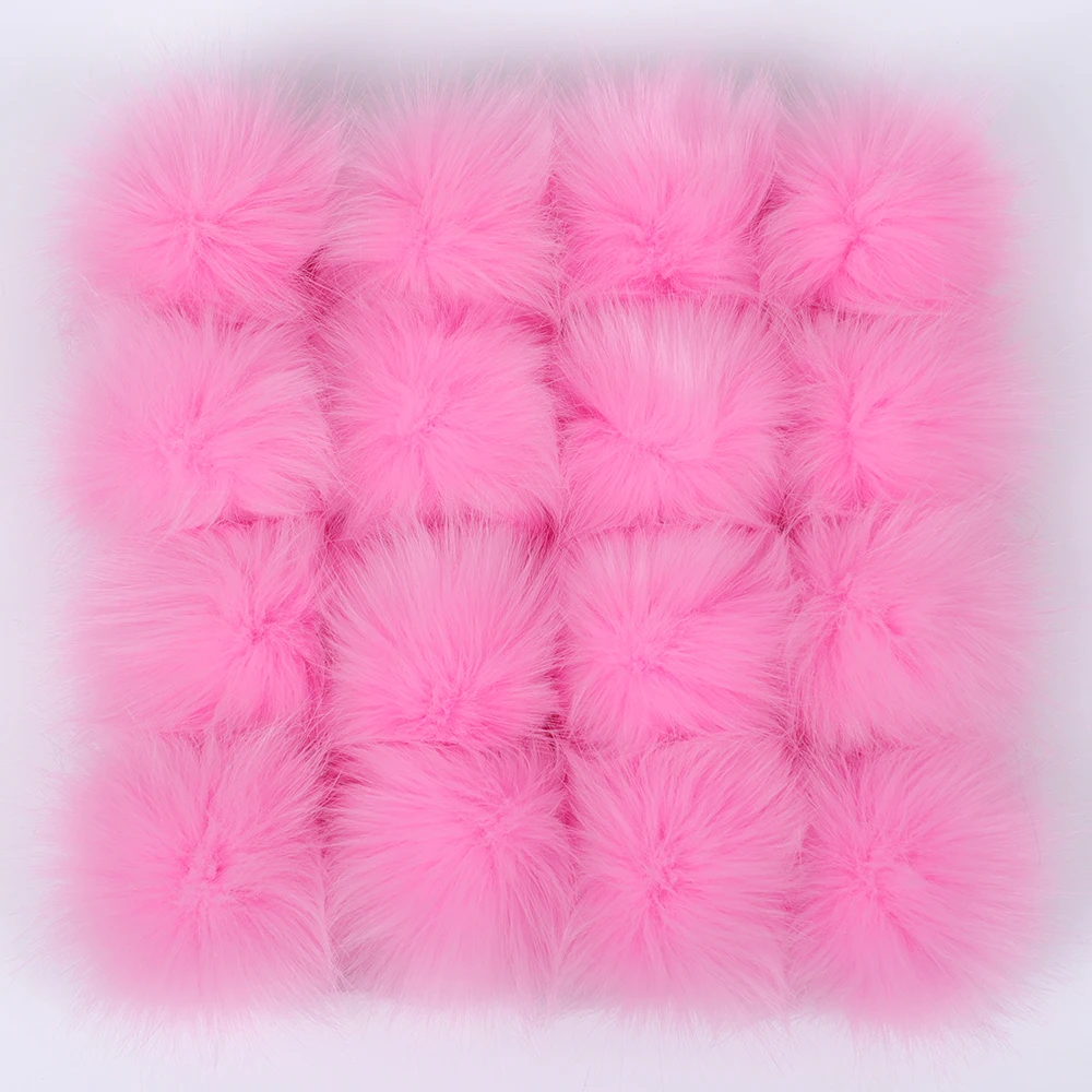 15cm plush fake raccoon fur ball faux fur pom poms for hats
