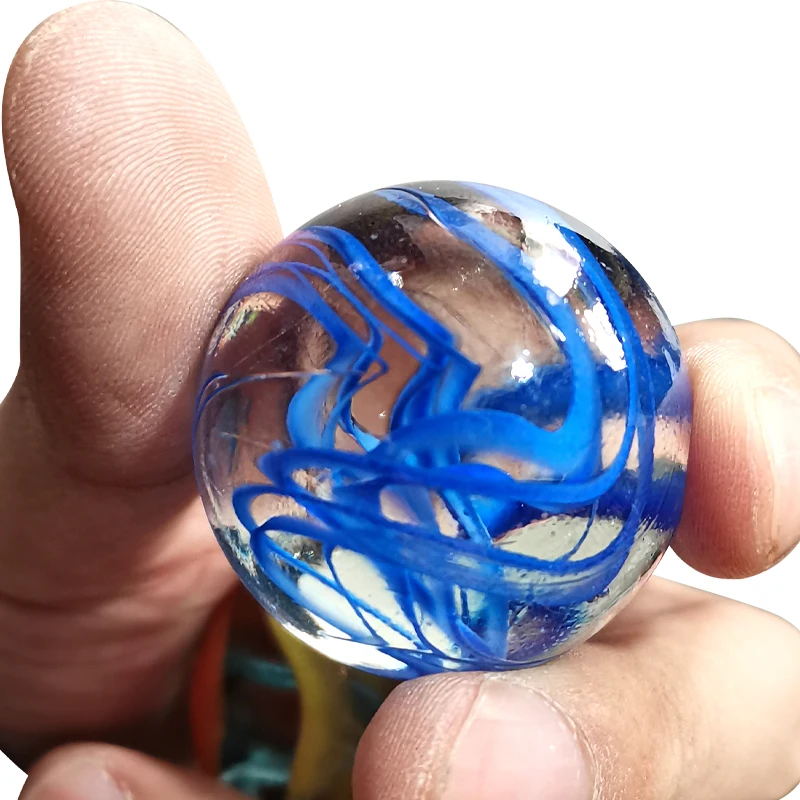 Wholesale glass ball clear single color double color winding glass ball