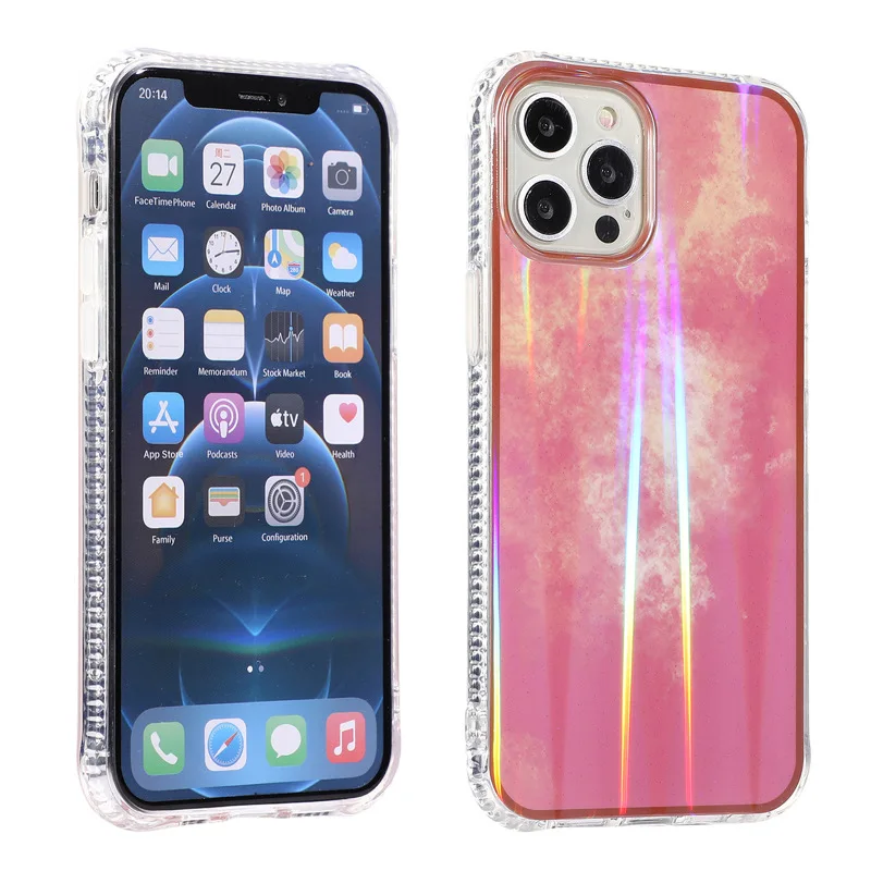 Shockproof Holographic Laser Colorful TPU Case for iPhone 13 Pro Max 12 XS XR