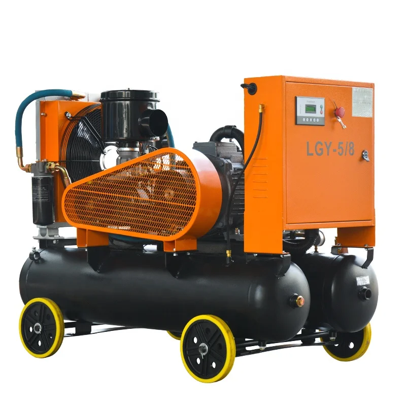 kaishan 100 psi mining mobile 55kw 180 cfm screw air compressor for drilling rig