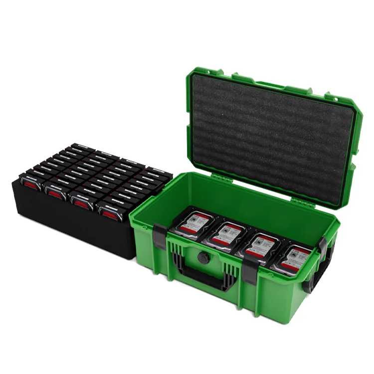 GLARY professional mobile hard drive case box all weather external hard drive case stackable hard drive transport case box