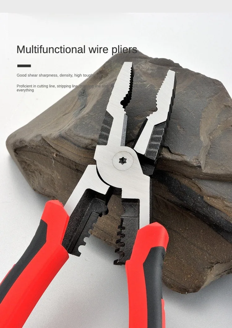 Factory Supply Wire Cut Plier Crv Forge Multifunction Stripper Cutter Combination Pliers With Pvc Handle