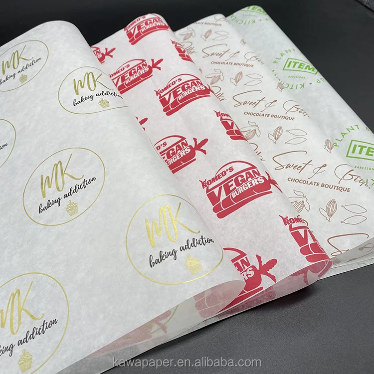 
Custom food wrapping paper greaseproof paper 