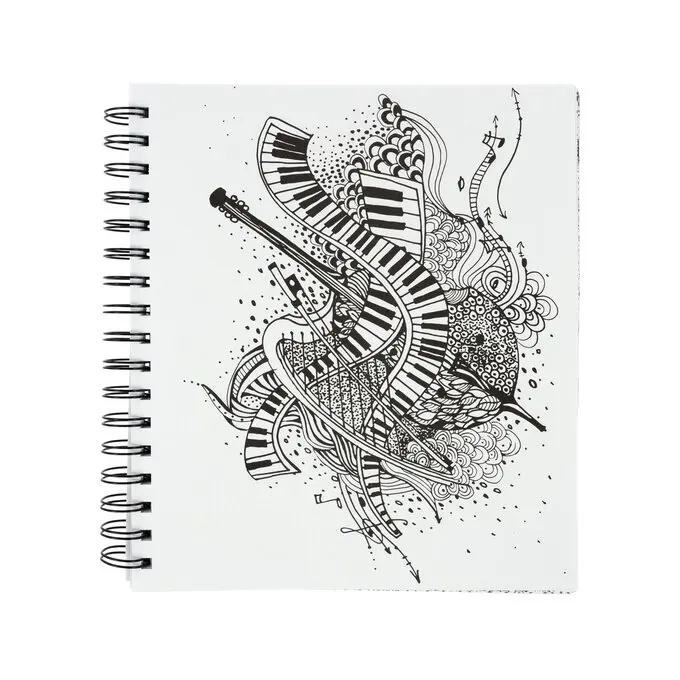 Good Quality Customized 64 Page Music Colouring Book With Recycled Paper drawing Small colouring book for Girls