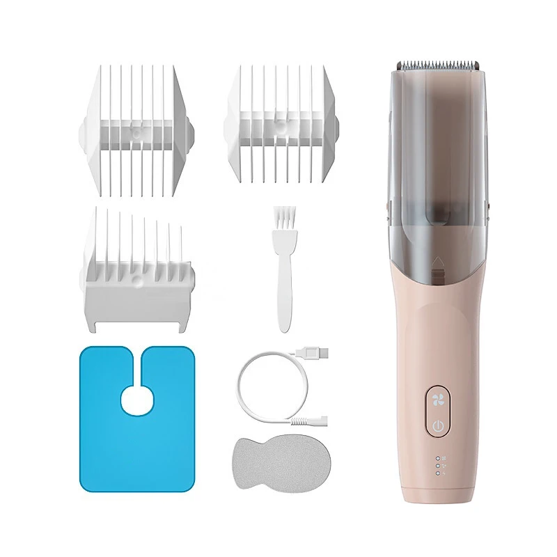 Vacuum baby hair trimmer IPX7 waterproof whole body washable large suction power Rechargeable hair clipper