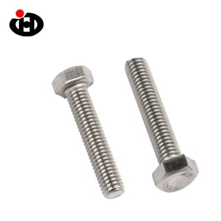 JINGHONG 304 Stainless Steel Hexagon Bolt DIN933 Hexagon Single Screw Lengthened Screw M5 M6 M8 M12 M16 M20