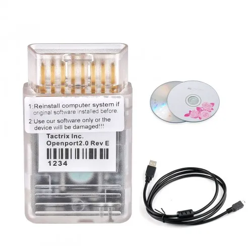 Full Chip Version Tactrix Openport 2.0 + ECUFLASH Cable J2534 for Toyota/ Ford/ Mazda/ JLR/ Mitsubishi/ Subaru