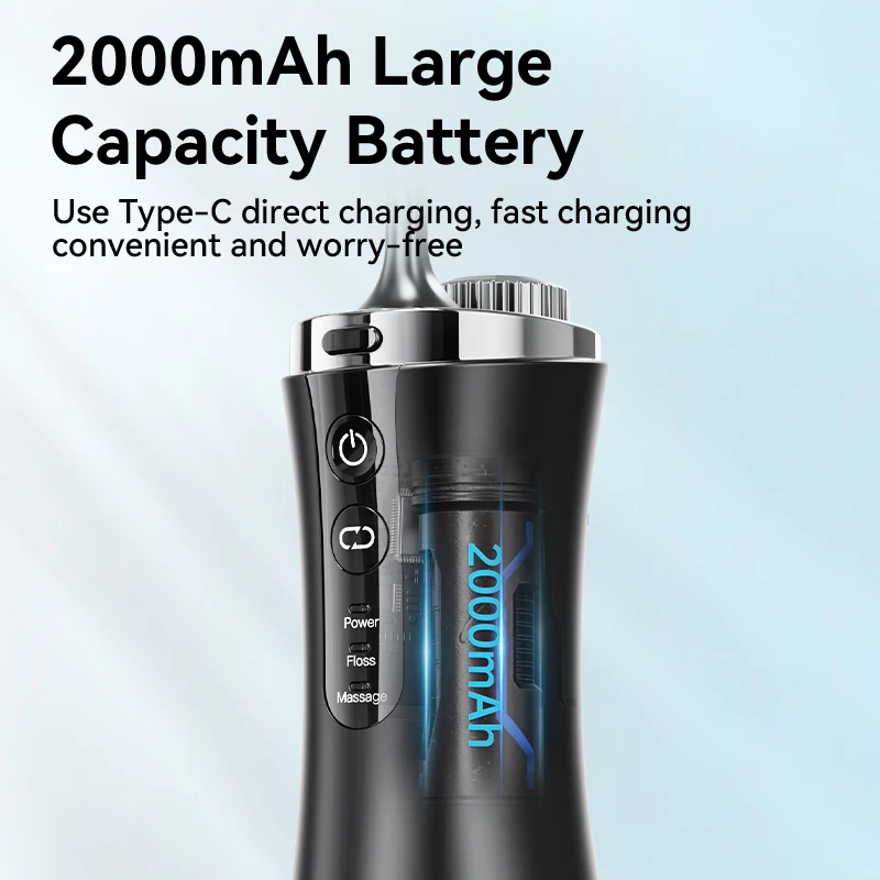 Best Selling Smart Cordless APP Vision Imaging 5W Rated Power 2000mAh Battery 1080P HD Pixels oral water flosser For Home Use