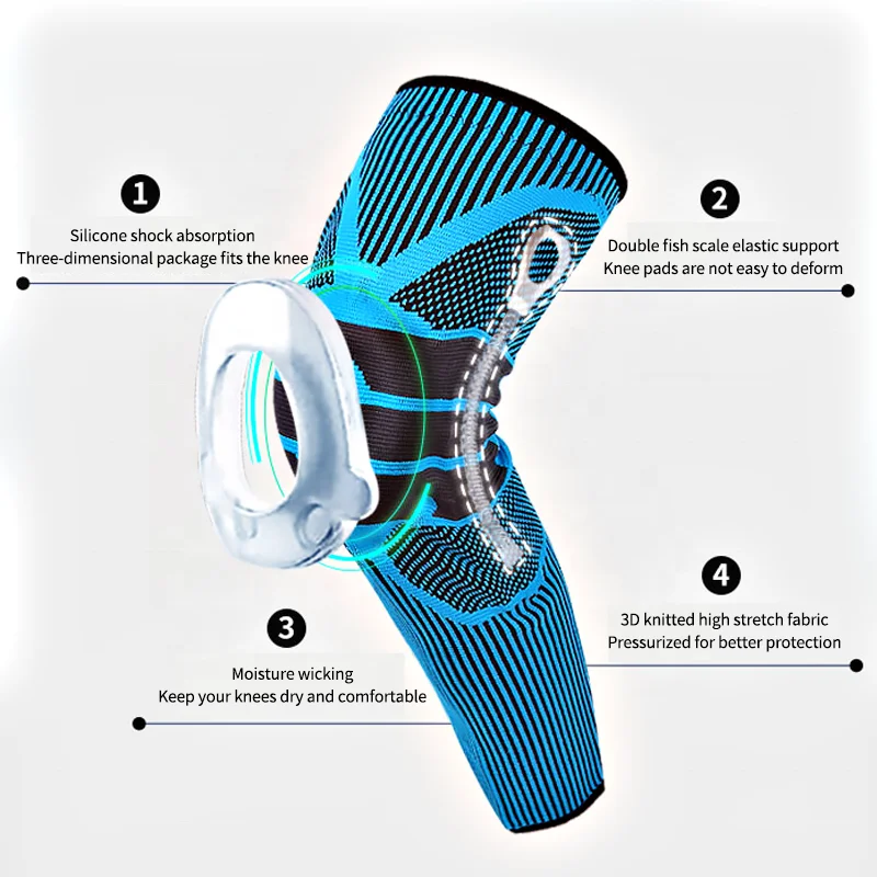 Elastic breathable wholesale lengthen tactical orthopedic sport  Garden Neoprene Heavy Duty Professional Gel Knee Pads knee pads