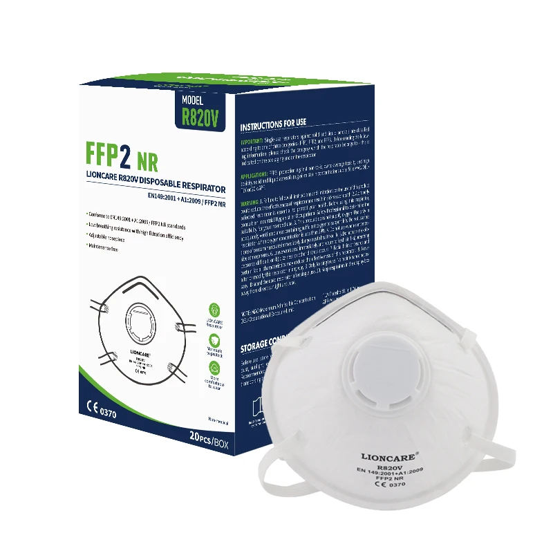 BFE95 4-слойный респиратор из нетканого материала в форме чашки CE FFP2-Mask с клапаном