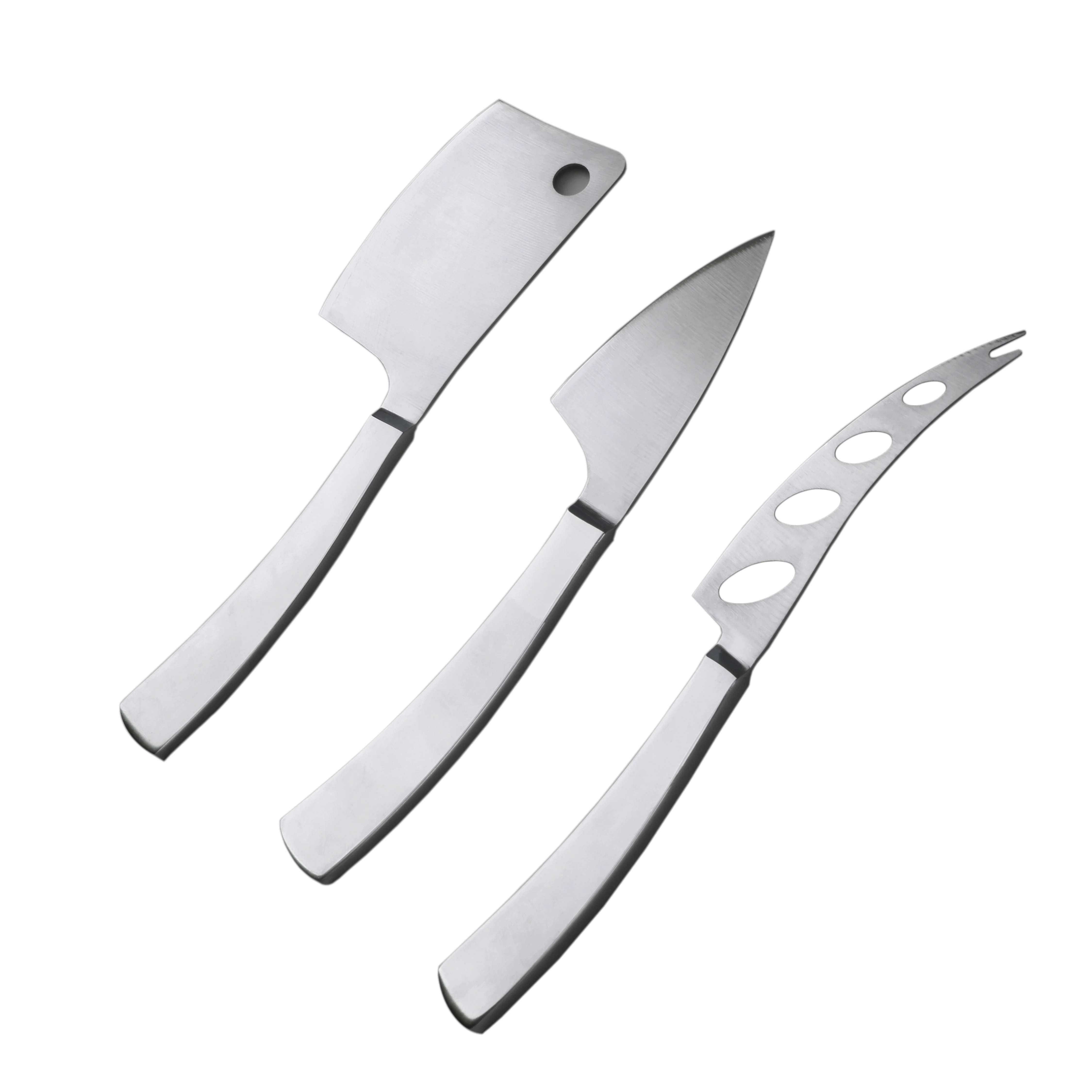2023 Professional 3PC Stainless Steel Cheese Knife Set Fork Cutter Tools Cheese Spreader With Box