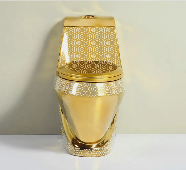 Royal vintage bathroom luxury sanitary ware golden plated toilet bowl pedestal wash basin sink ceramic gold toilet set