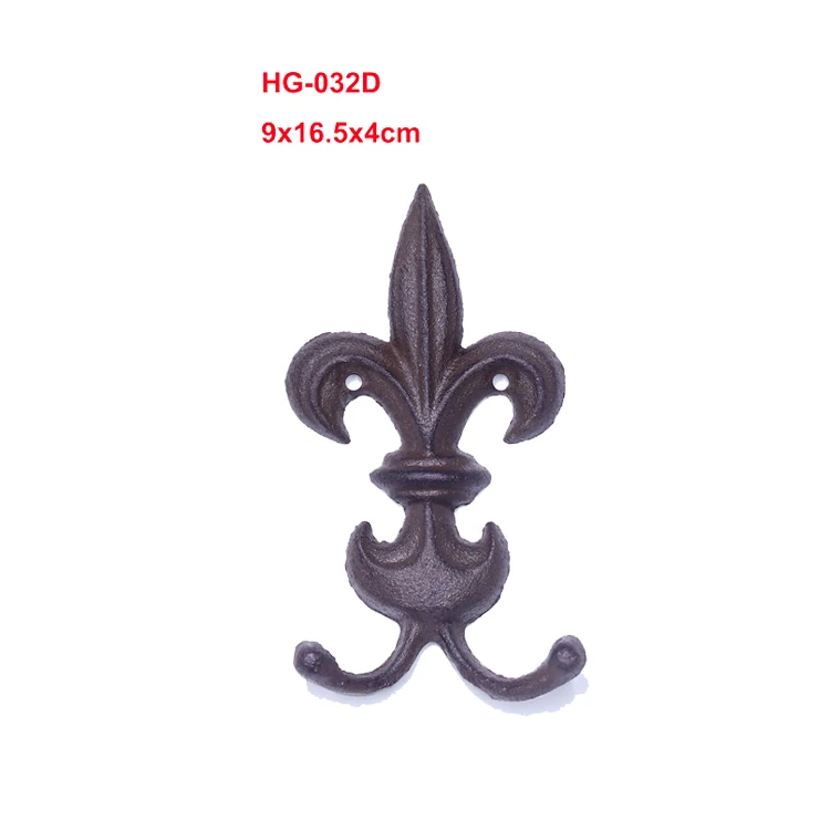 
Mini Double Wall Mounted Key Hook Vintage Antique Cast iron hook China handbag coat table wardrobe spoon double hooks 